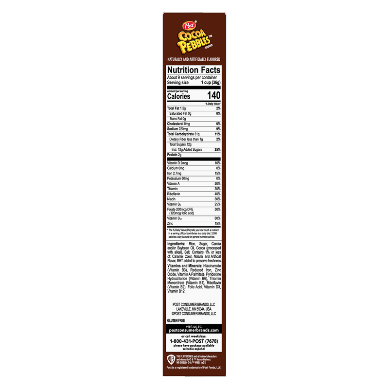 Post Cocoa Pebbles Cereal 11oz