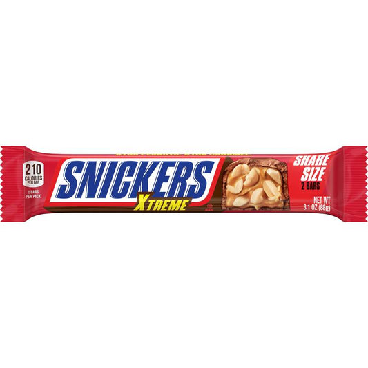 SNICKERS Xtreme Peanut and Caramel Chocolate Bars, Share Size, 3.1 oz