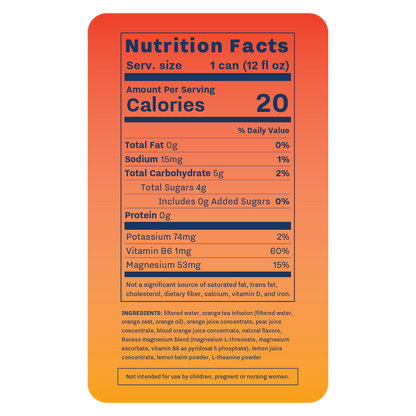 Recess Mood Infused Blood Orange Sparkling Water 12oz Can