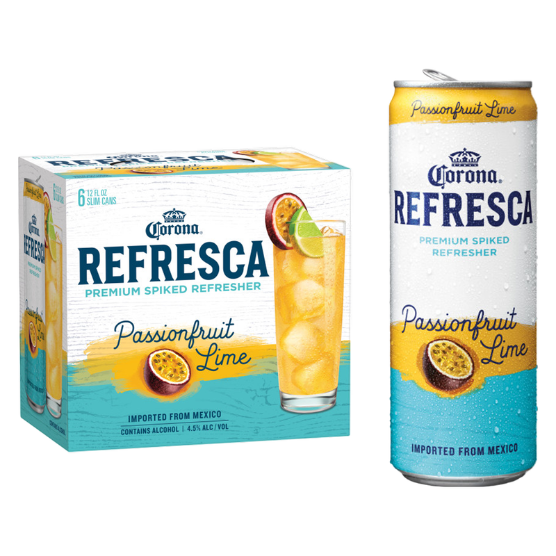 Corona Refresca Passion Fruit Lime 6pk 12oz Can 4.5% ABV