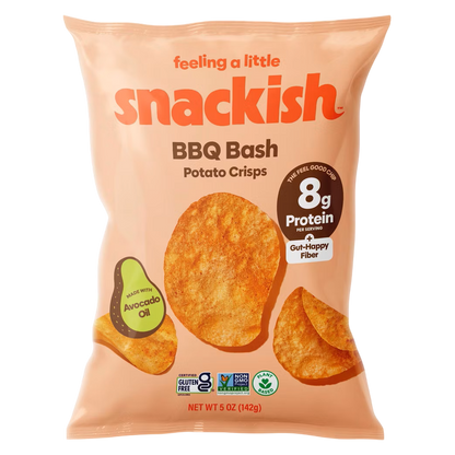 Snackish BBQ Bash Potato Crisps, 5 OZ