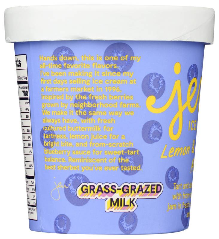 Jeni's Lemon and Blueberries Parfait Ice Cream Pint