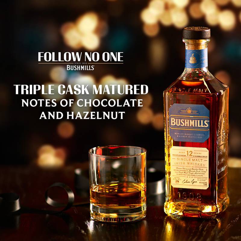 Bushmills 12 Year Irish Whiskey 750ml (80 Proof)