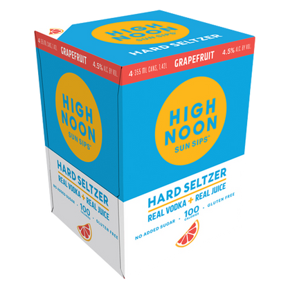 High Noon Grapefruit Vodka Hard Seltzer 4pk 12oz Cans 4.5% ABV