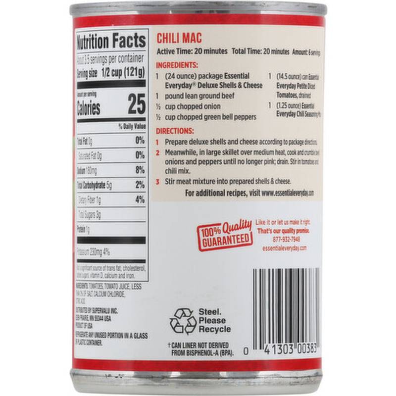 Essential Everyday Petite Diced Tomatoes, 14.5oz.