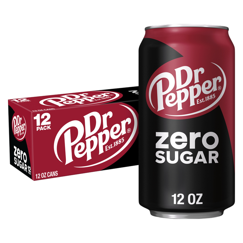 Dr Pepper Zero Sugar 12pk 12oz Can