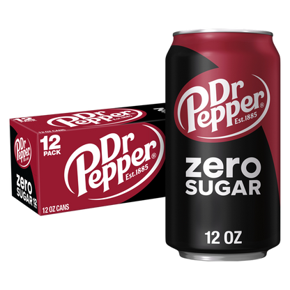 Dr Pepper Zero Sugar 12pk 12oz Can
