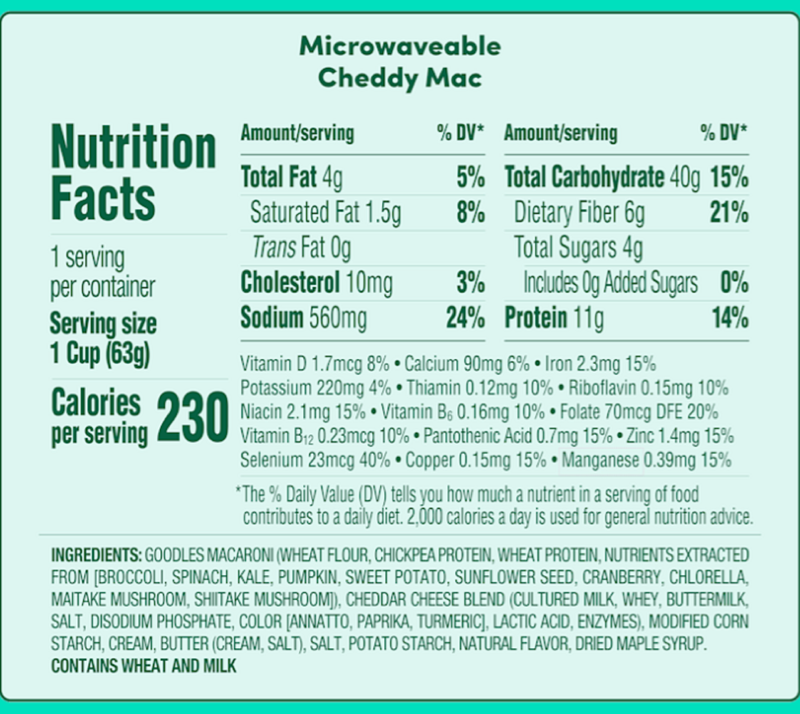 Goodles Mac & Cheese Cheddy Mac Cup 2.2oz