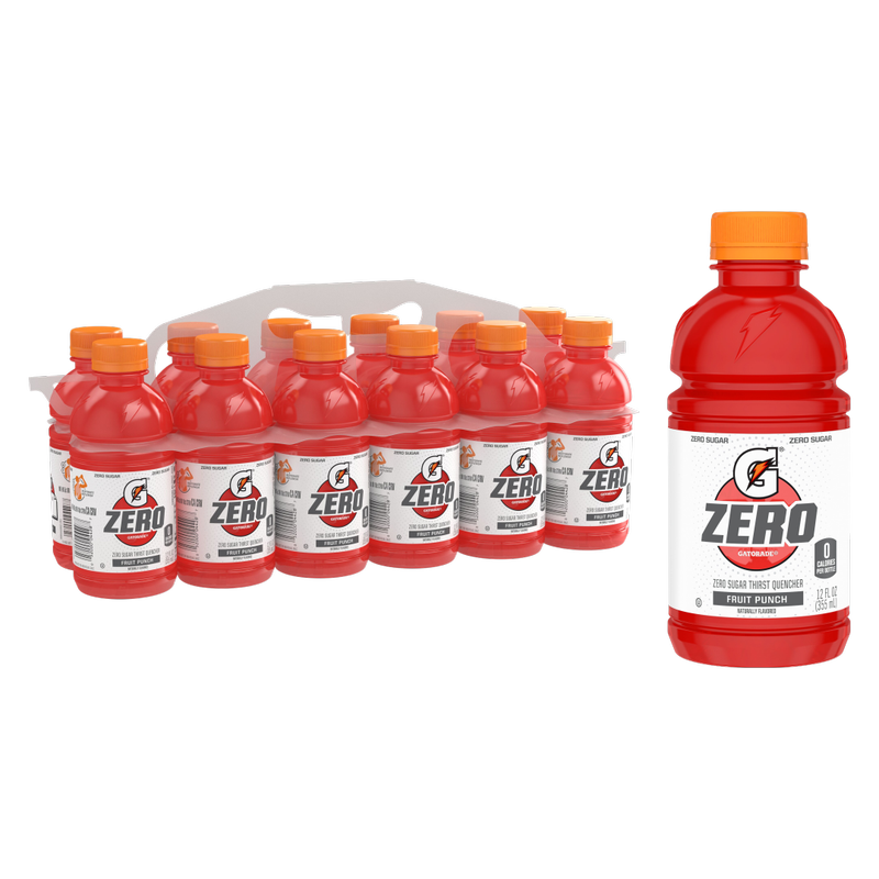 Gatorade G Zero Fruit Punch 12pk 12oz Btl