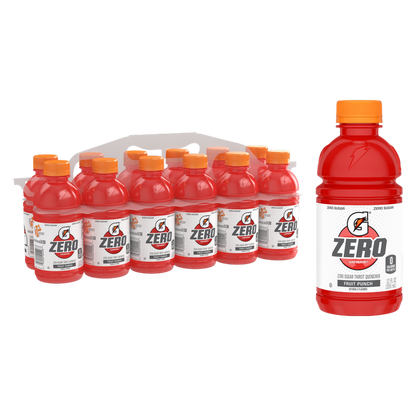 Gatorade G Zero Fruit Punch 12pk 12oz Btl