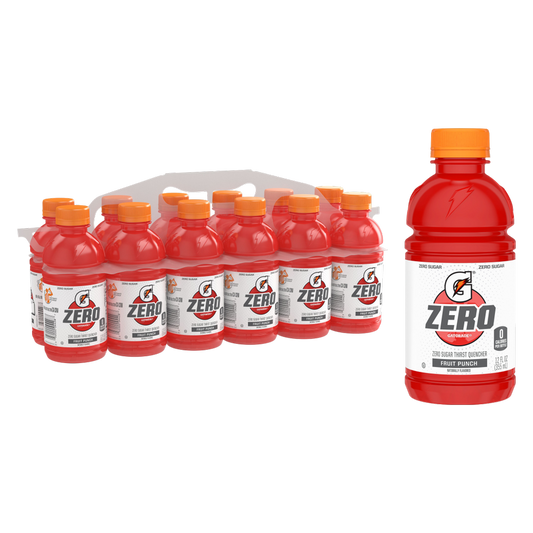 Gatorade G Zero Fruit Punch 12pk 12oz Btl