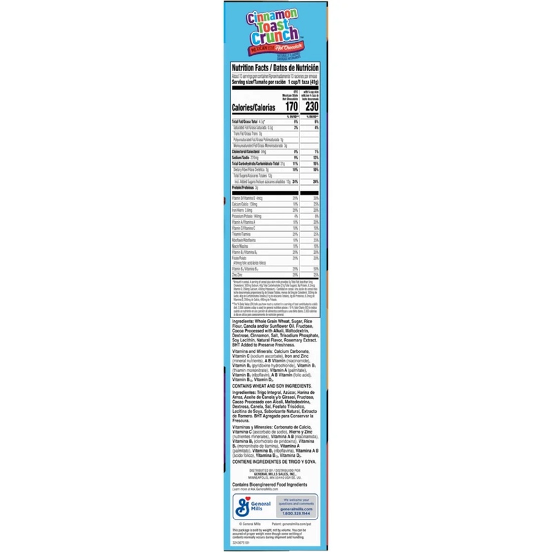 General Mills Mexican Style Hot Chocolate Toast Crunch Cereal