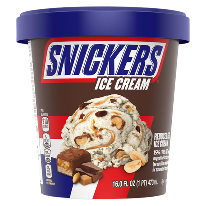 Snickers Vanilla Light Ice Cream with Snickers Bar Pieces Pint
