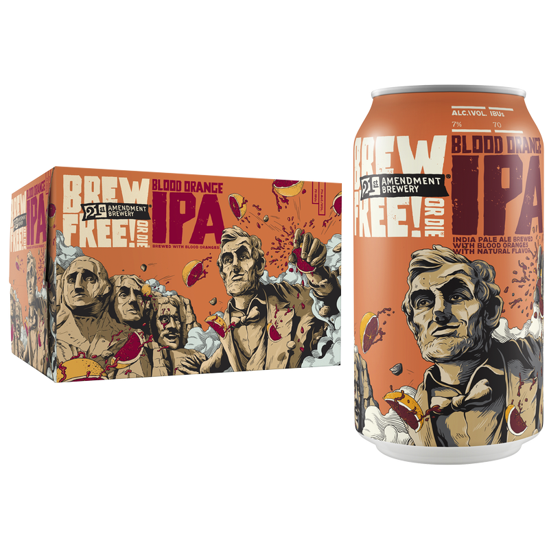 21st Amendment Blood Orange Brew Free! Or Die IPA 6pk 12oz Can 7.0% ABV