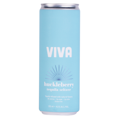 Viva Tequila Seltzer Huckleberry 4pk 355ml Can 4.5% ABV