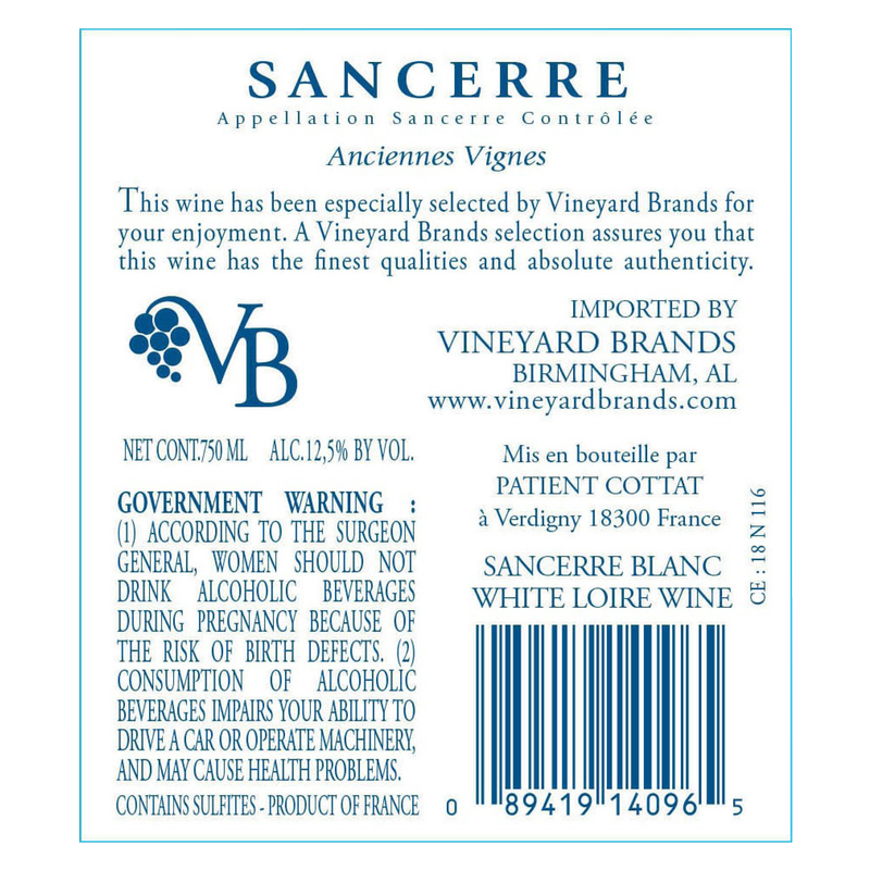 Patient Cottat Sancerre 750ml