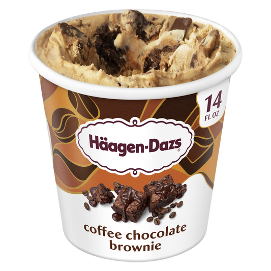 Haagen-Dazs Coffee Chocolate Brownie Ice Cream, 14oz.