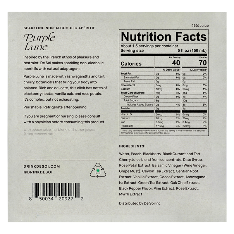 De Soi Purple Lune 4pk 8oz can