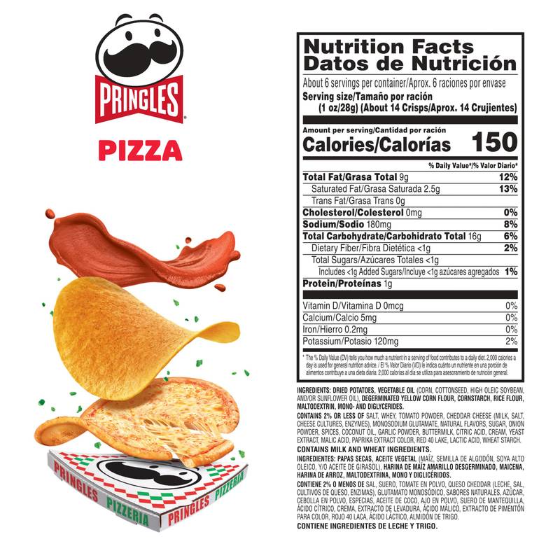Pringles® Pizza Flavored, 5.6 oz