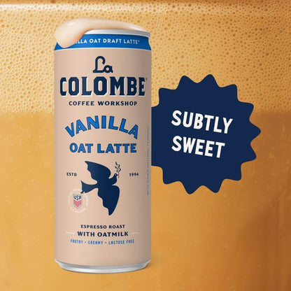La Colombe Oatmilk Vanilla Draft Latte 4pk 9oz Can