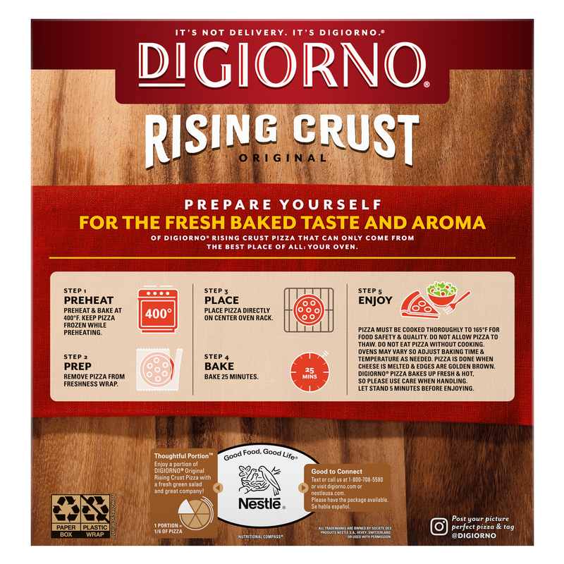 DiGiorno Frozen Rising Crust Supreme Pizza, 31.5oz