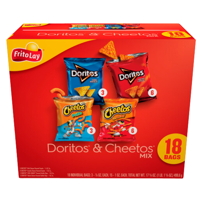 Frito-Lay Doritos & Cheetos Variety Pack Box 18ct