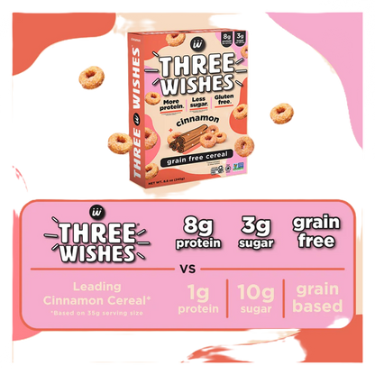 Three Wishes Grain Free Cereal Cinnamon 8.6oz