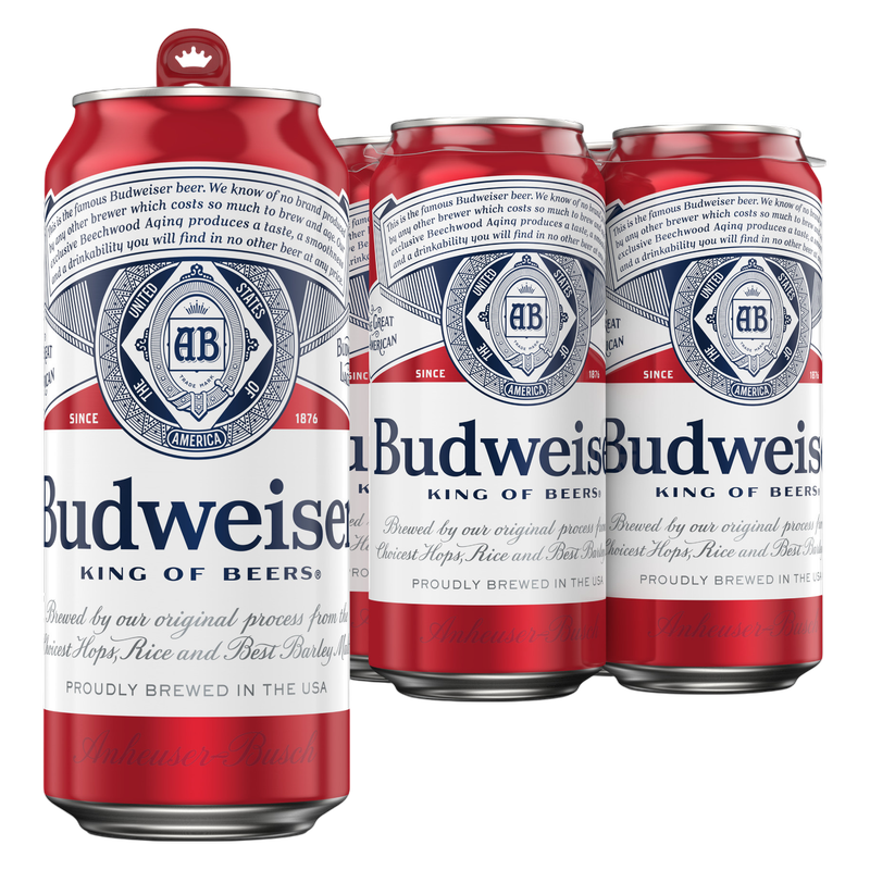 Budweiser 4pk 16oz Can 5.0% ABV