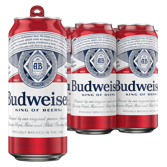 Budweiser 4pk 16oz Can 5.0% ABV