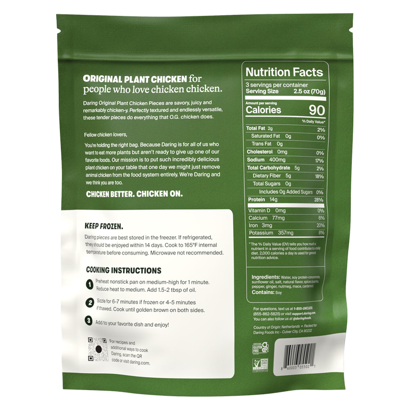 Daring Frozen Original Plant-Based Pieces 8oz