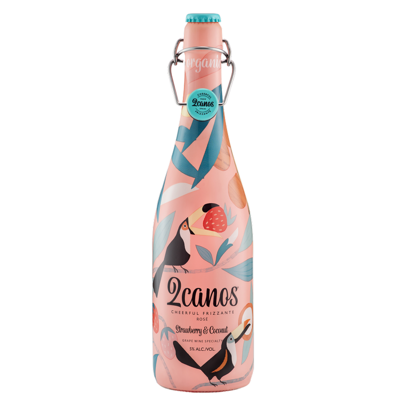 2canos Strawberry & Coconut Frizzante 750ml 5% ABV