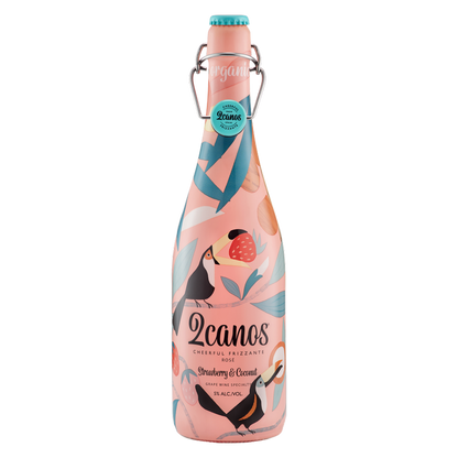 2canos Strawberry & Coconut Frizzante 750ml 5% ABV