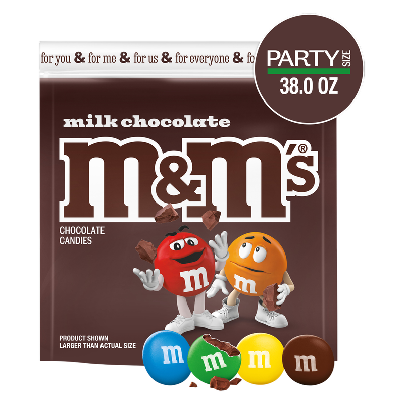 M&M's Milk Chocolate Candies Party Size 38oz