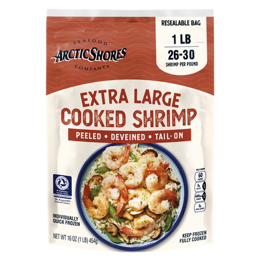 Cooked / Peeled Shrimp (Frozen, 26-30ct) -16oz