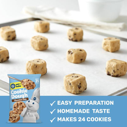 Pillsbury Ready to Bake Chocolate Chip Cookie Dough - 24ct/16oz