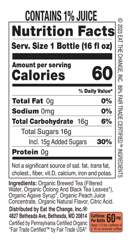 Just Ice Tea Peach Oolong Tea 12oz Btl