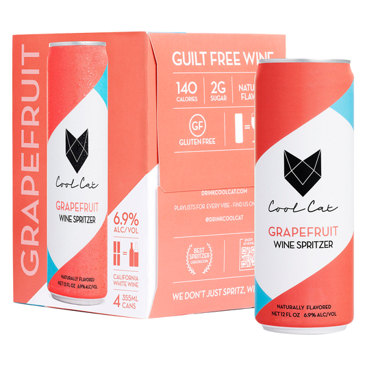 Cool Cat Grapefruit Wine Spritzer 4pk 355ml Can 6.9% ABV