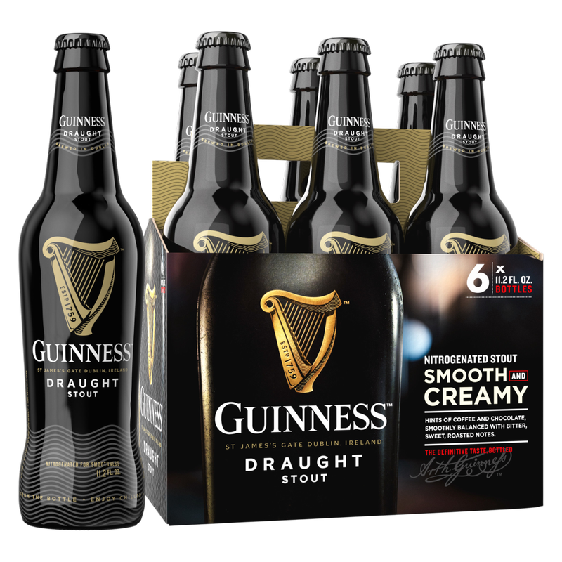 Guinness Draught Stout 6pk 11.2oz Btl 4.2% ABV