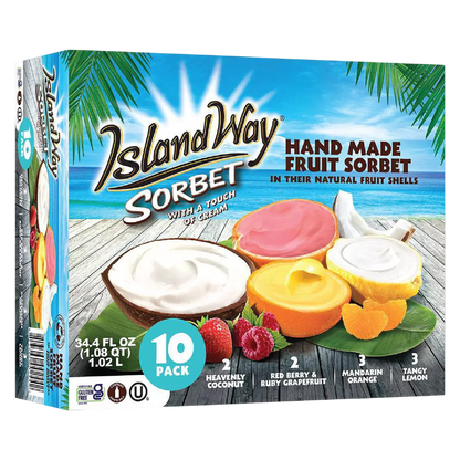 Island Way Frozen Fruit Sorbet  10ct