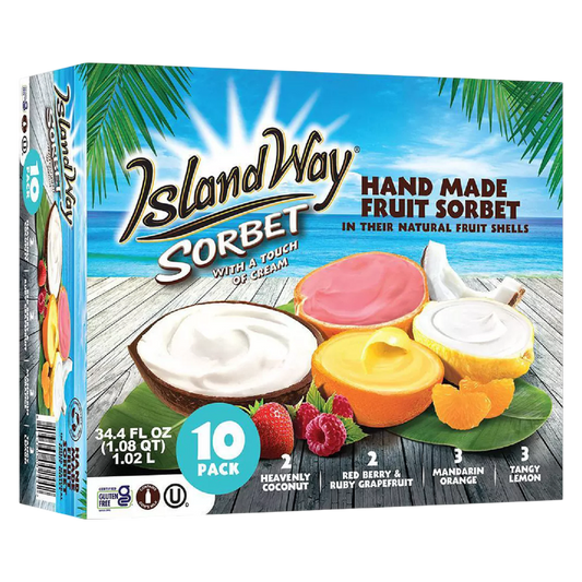Island Way Frozen Fruit Sorbet  10ct