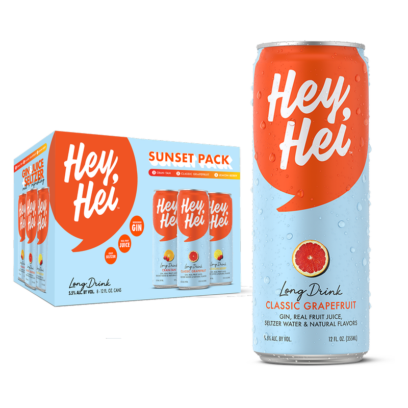 Hey, Hei Seltzer Sunset Variety 8pk 12oz Can 5.5% ABV