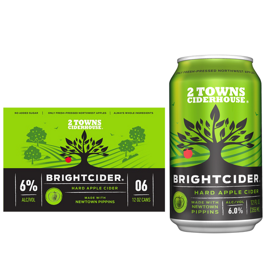 2 Towns BrightCider 6pk 12oz Can 6.0% ABV