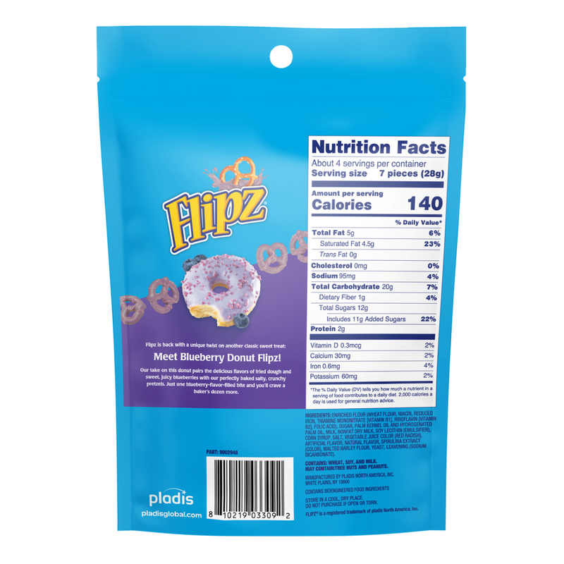 Flipz Pretzels Blueberry Donut, 4.3 oz