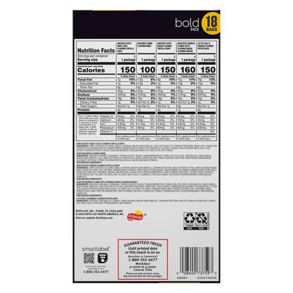 Frito Lay Snacks Bold Mix Variety Packs 17oz 18ct