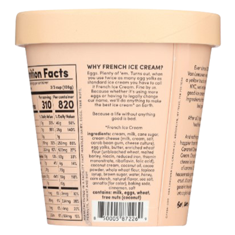 Van Leeuwen Chocolate Caramel Cheesecake Ice Cream Pint 14oz