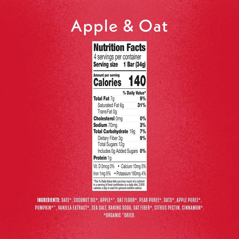Once Upon a Farm Organic Soft-Baked Bar, Apple & Oat, 4ct