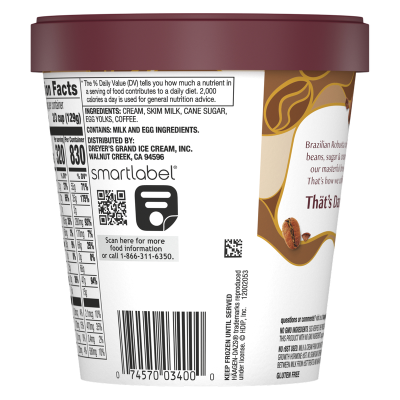 Haagen-Dazs Coffee Ice Cream, 14oz.