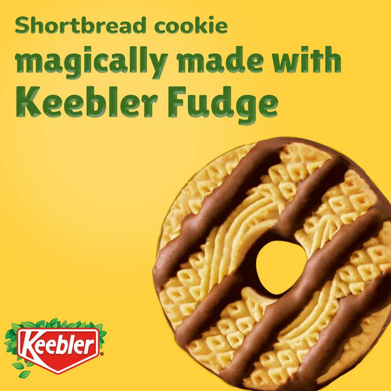 Keebler Fudge Stripes Original Shortbread Cookies, King Size, 4.75 oz