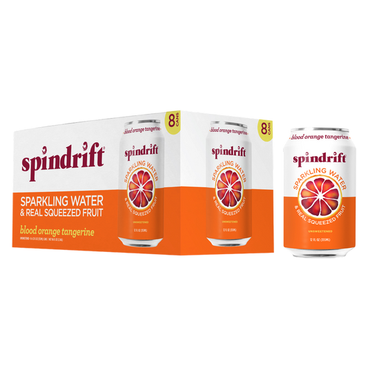 Spindrift Blood Orange Tangerine Sparkling Water 8pk 12oz Can