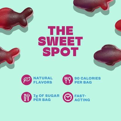 Tandy Focus Fish, Fruit Punch Flavored Gummies with American Ginseng, 1.8oz